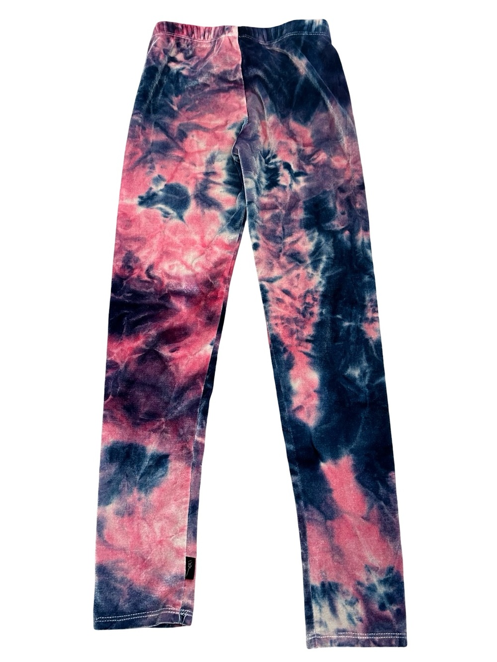 NWOT Pixielane Girls Size 8 Tie-Dye Pink and Blue Velvet Leggings